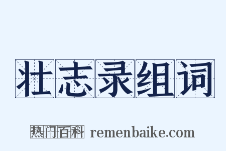 壮志录组词是什么意思的图片